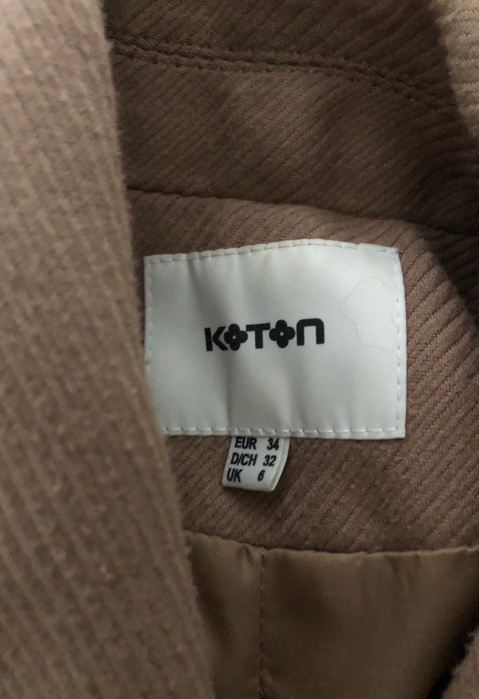 Bej Düğmeli Kadın Midi Kaban - Görsel 2