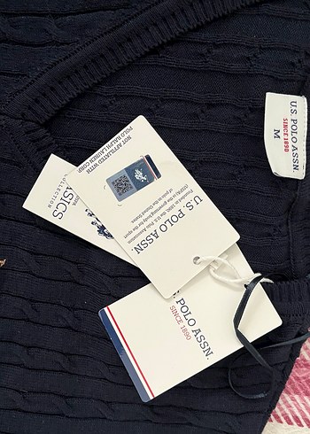 m Beden mavi Renk us polo assn Mavi Triko Boğazlı Kadın Kazak