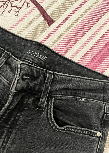 27 Beden gri Renk Gri Regular Fit Midi Kadın Kot Pantolon