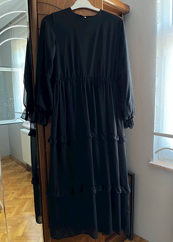 Zara 40 beden siyah elbise