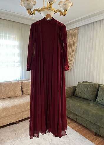 Diğer Bordo Abiye Elbise