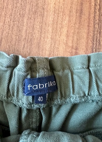 Fabrika Kadın Haki Rengi Yüksek Bel Şort