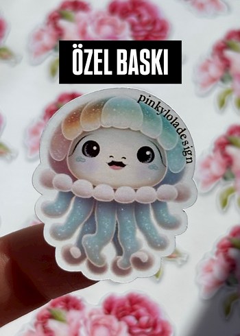 Renkli Özel Baskılı Cupcake Sticker - Görsel 5
