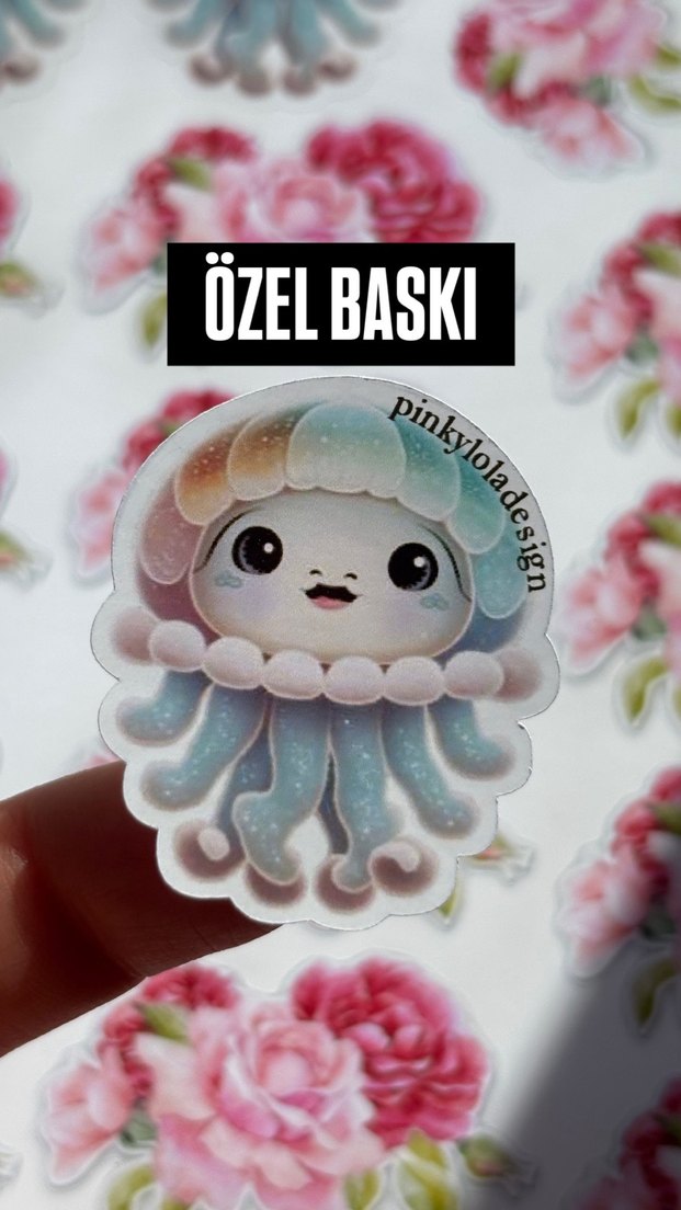 Renkli Özel Baskılı Cupcake Sticker - Görsel 5