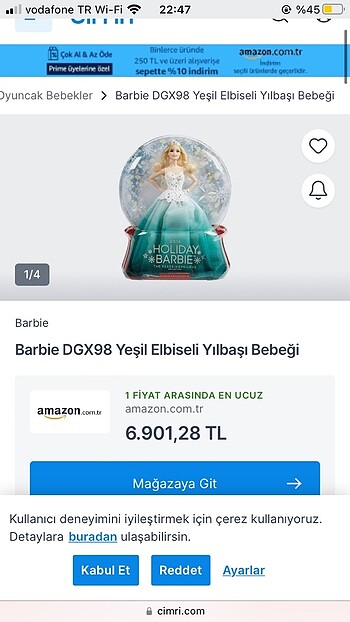 BARBIE YILBASI OZEL BEBEGI 2019