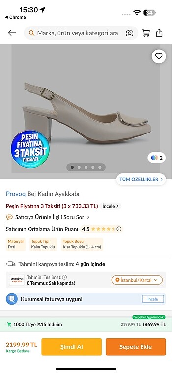 37 Beden ten rengi Renk Stiletto babet