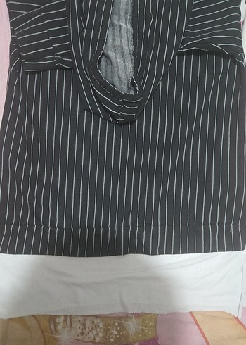 NASA Baskılı Siyah Çizgili Tişört - Görsel 2