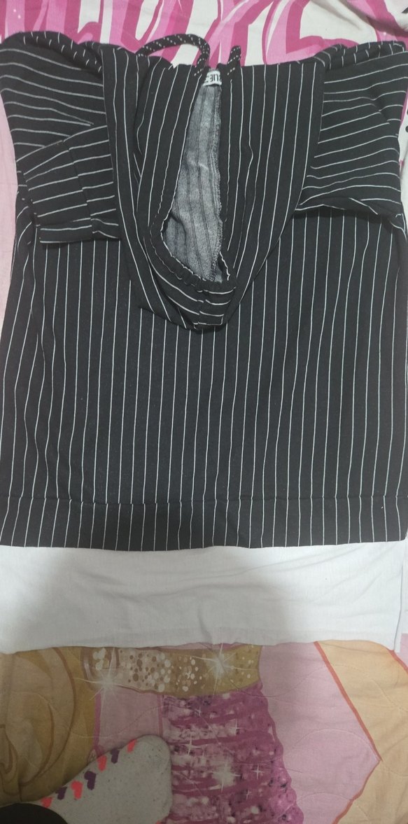 NASA Baskılı Siyah Çizgili Tişört - Görsel 2