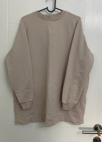 Bej Kadın Bisiklet Yaka Sweatshirt