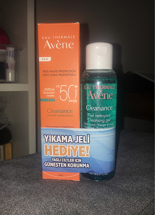 Bioderma Avene cleanance solaire güneş kremi ve jeli