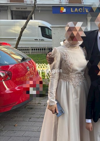 bej rengi 38 beden abiye acil satılık