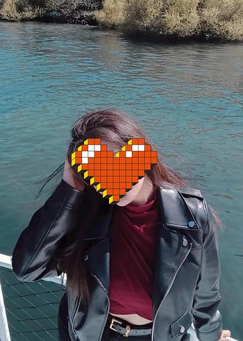 Siyah Kadın Deri Biker Ceket - Görsel 5