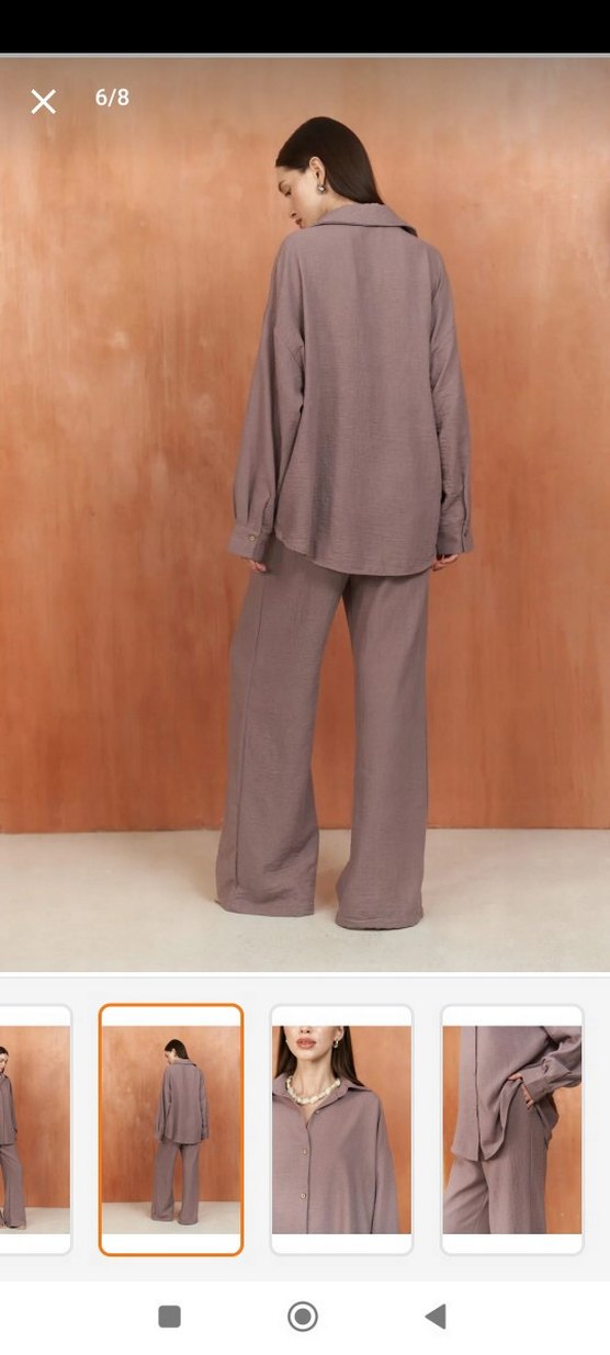 lila gömlek pantolon takım - Görsel 5