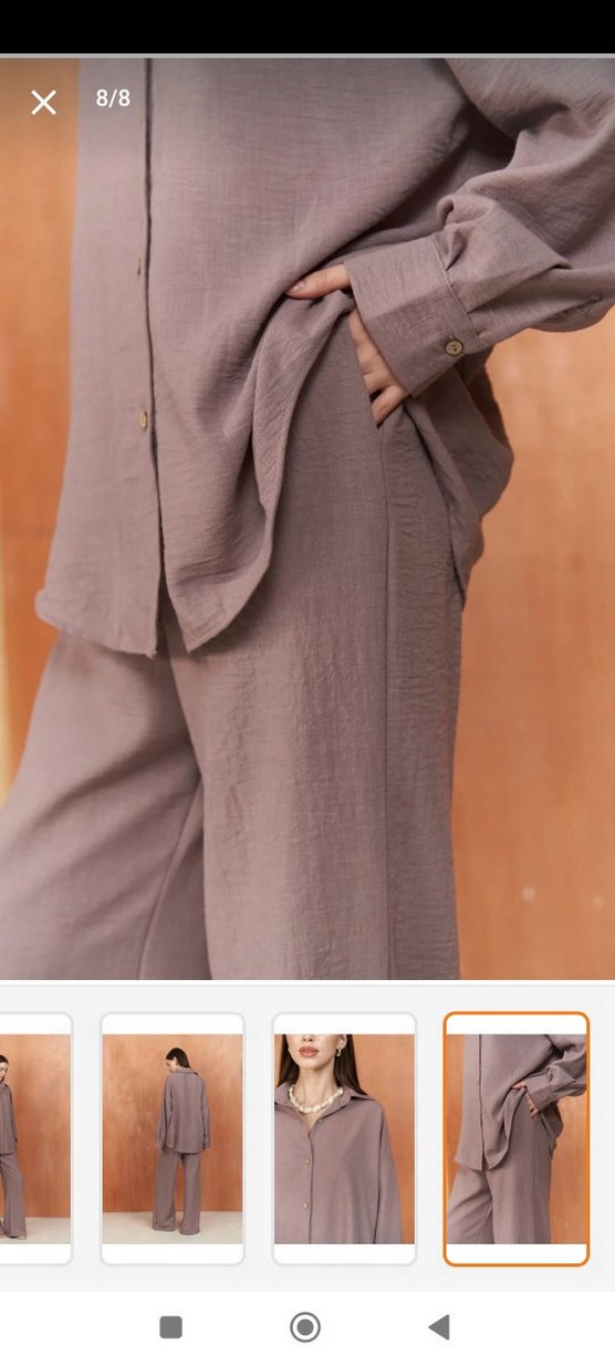 lila gömlek pantolon takım - Görsel 4