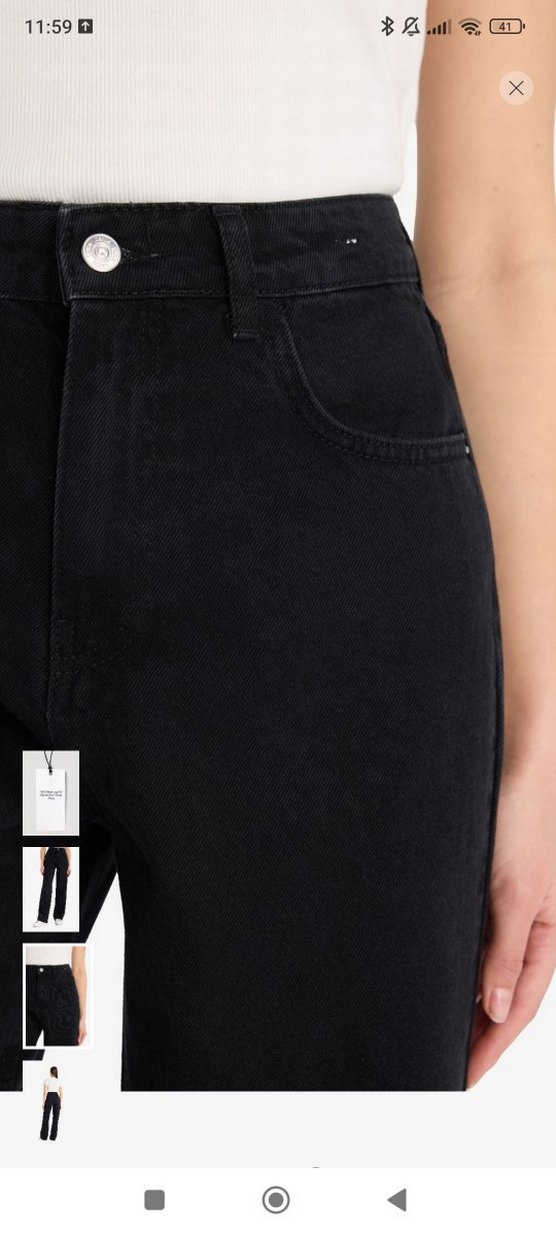 Kadın Regular Fit Siyah Kot Pantolon - Görsel 5