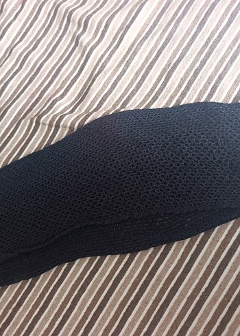 Siyah Örgü Kadın Atkı - Görsel 2