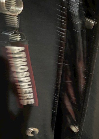 Siyah Deri Kemerli Uzun Kadın Ceket - Görsel 6