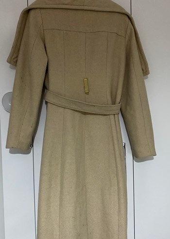 Bej Uzun Süe Kadın Kemerli Kaban kuru temizleme yapılması gereki - Görsel 4