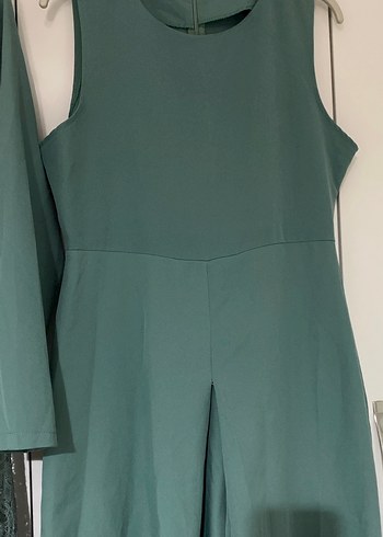 Dantel Detaylı Yeşil Tulum Takımı - Görsel 3