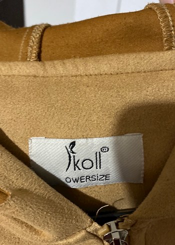 Bej Süet Uzun Kadın Ceket - Görsel 4