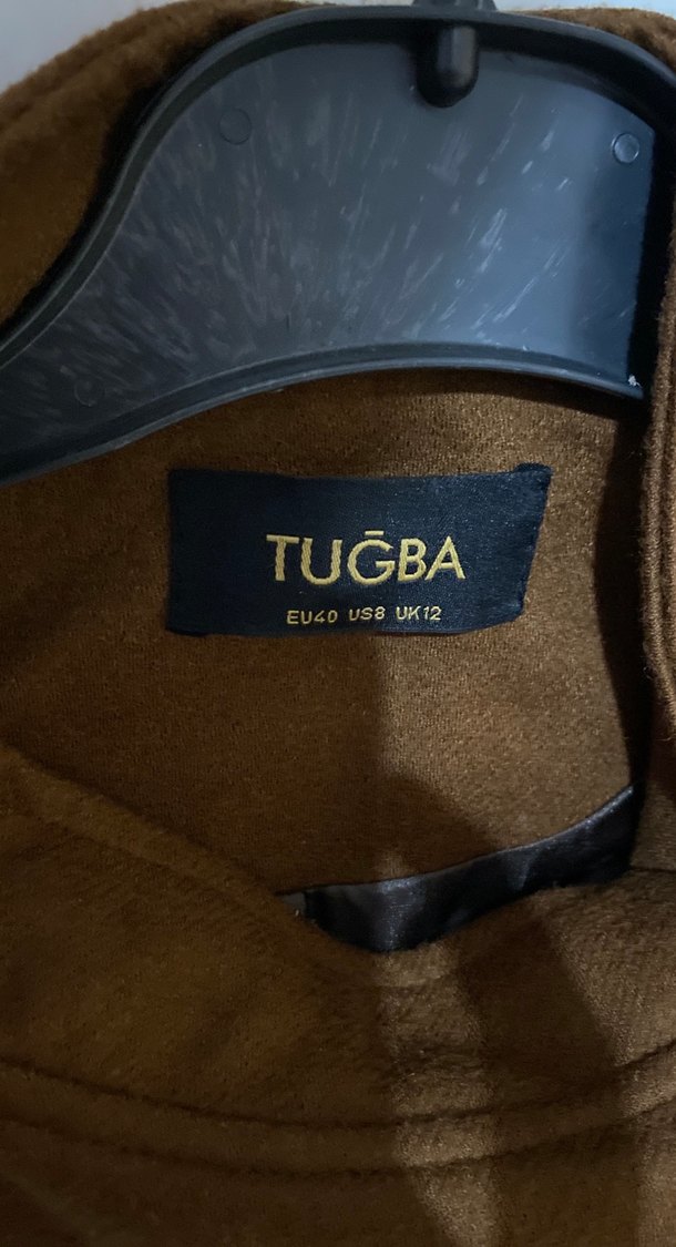 Kahverengi Deri Kemerli Maternity Biker Ceket M,L - Görsel 5