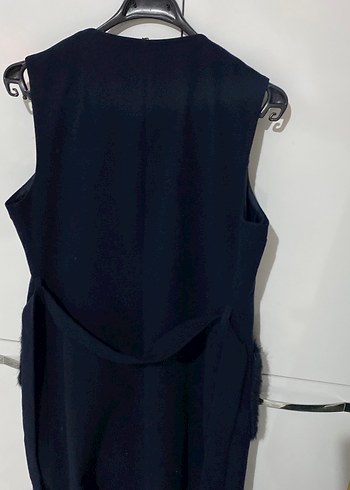 Kürklü Cepli larcivet Uzun yelek - Görsel 4