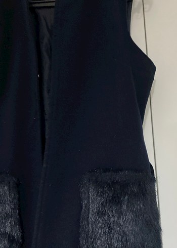 Kürklü Cepli larcivet Uzun yelek - Görsel 2