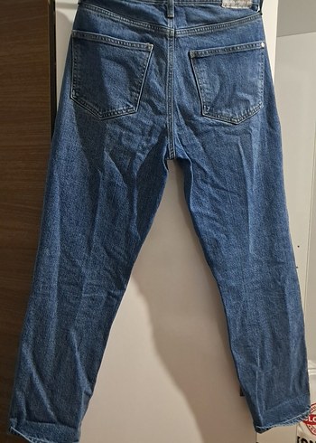 Kadın Mavi Denim Normal Boy Jean - Görsel 2