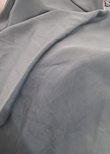 Gri Bohem Uzun Elbise Yüksek Yakalı - Görsel 3