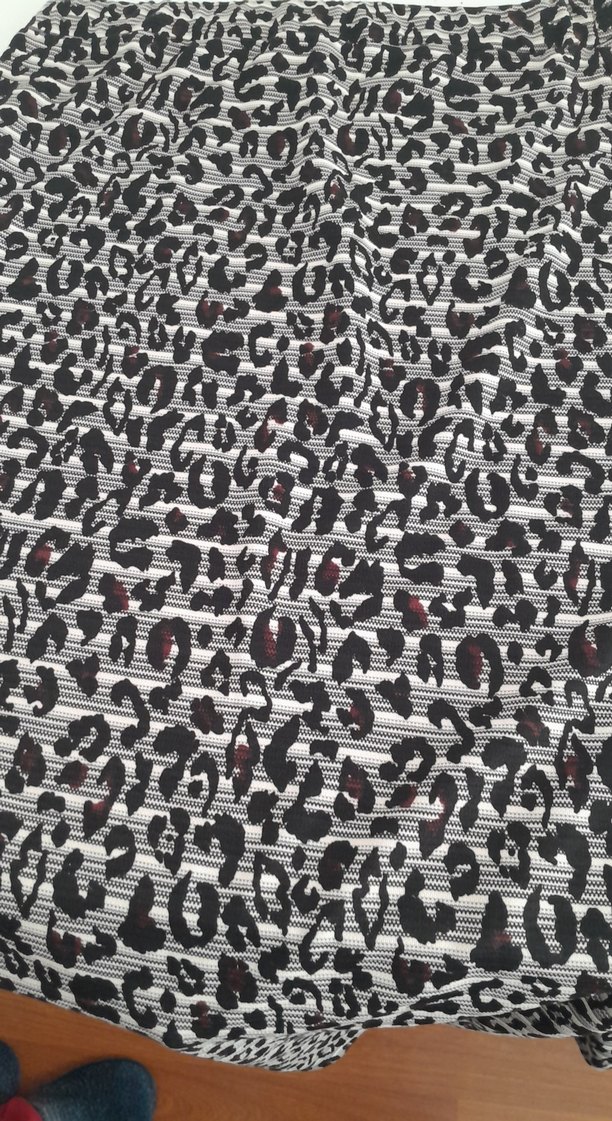 Gri Yılan Desenli Pilili Midi Hamile Eteği - Görsel 2