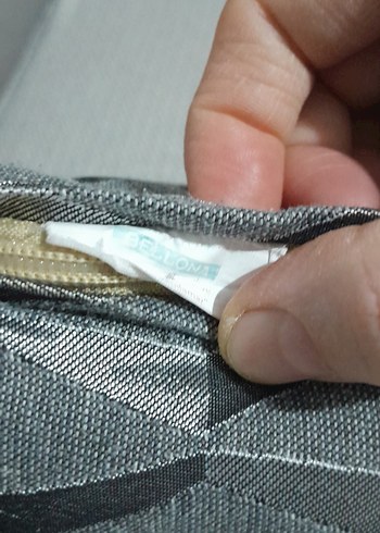 Gri Geometrik Desenli Dekoratif Yastık - Görsel 2