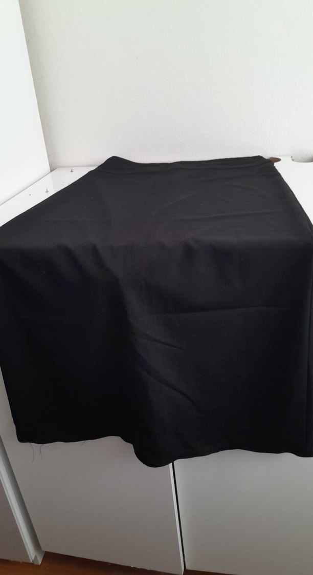 Drapeli Siyah Midi Hamile Eteği - Görsel 2