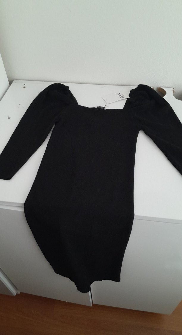 Kadın Siyah Uzun Kollu Fitted elbise - Görsel 2