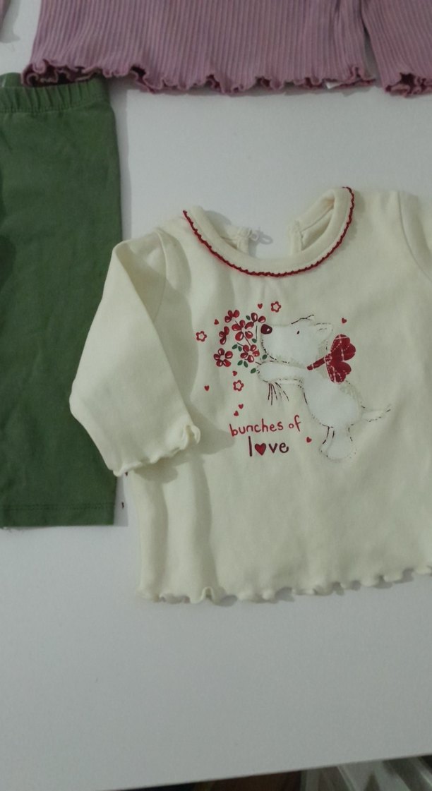 Bebek Kız Uzun Kollu Üçlü Takım - Görsel 3