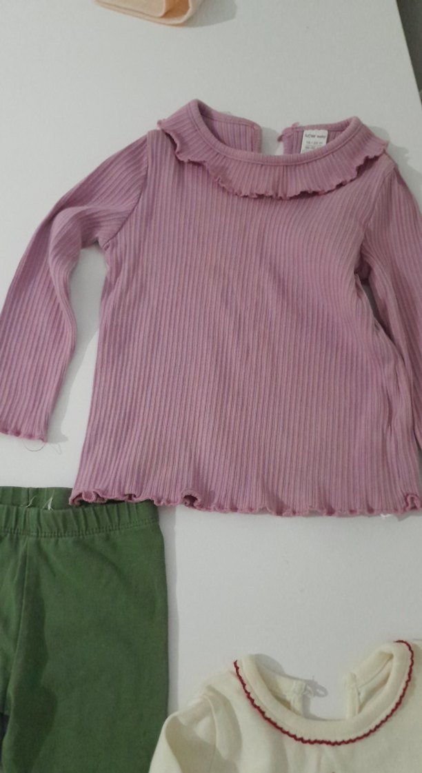 Bebek Kız Uzun Kollu Üçlü Takım - Görsel 2