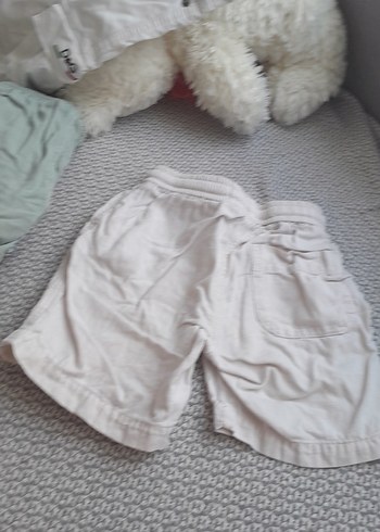 Zara Erkek Çocuk Keten Beyaz Şort
