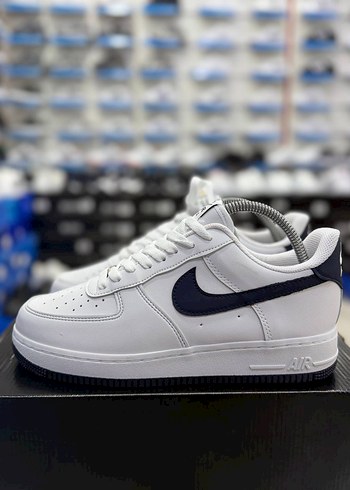 Nike Air Force 1 Beyaz Lacivert Spor Ayakkabi