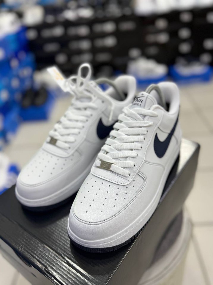 Nike Air Force 1 Beyaz Lacivert Spor Ayakkabı — görsel 7/7