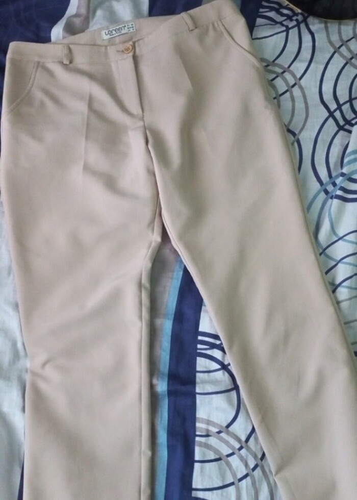 Loreen Bej Kumaş Pantalon - Görsel 4