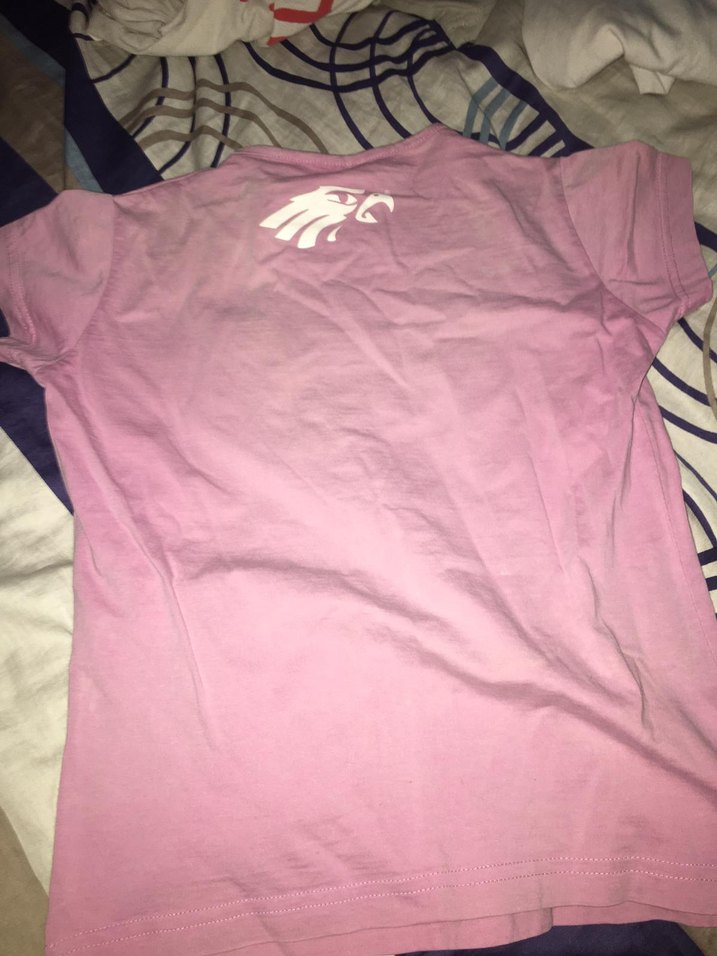 Kız Çocuk Pembe Baskılı Kısa Kollu Tişört - Görsel 2