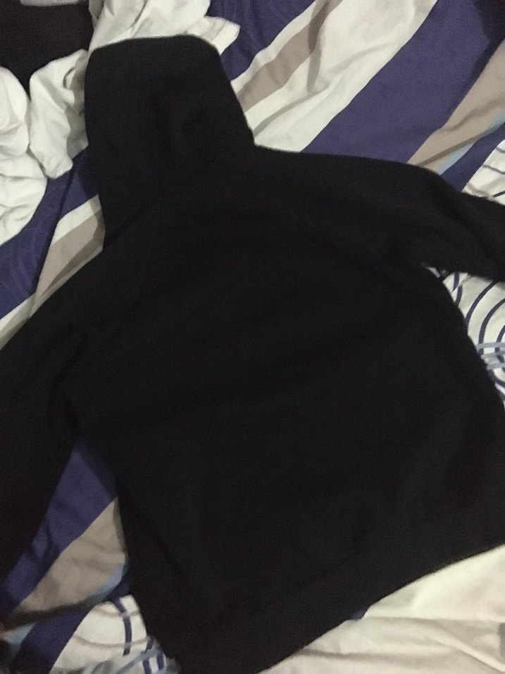 Siyah Kapüşonlu  Kadın Sweatshirt - Görsel 3