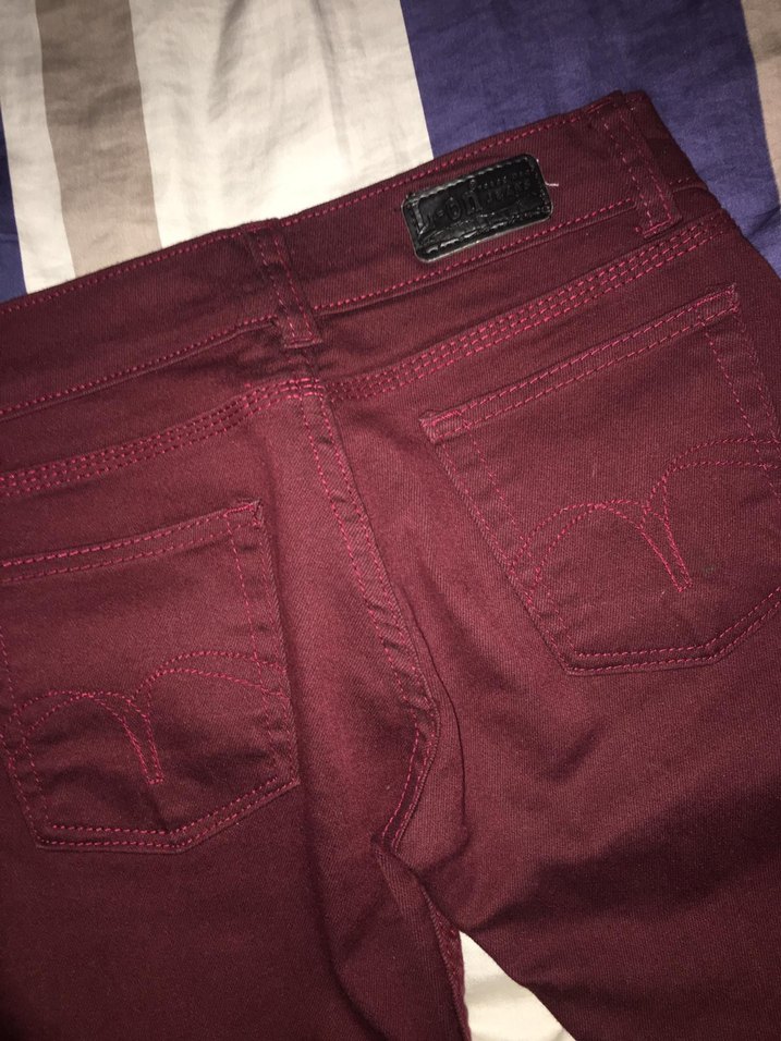 Bordo Kadın Pantolon - Görsel 4