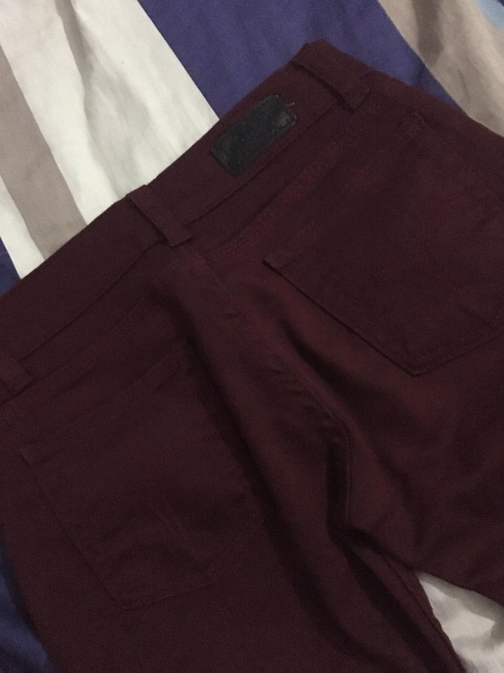 Bordo Kadın Pantolon - Görsel 3