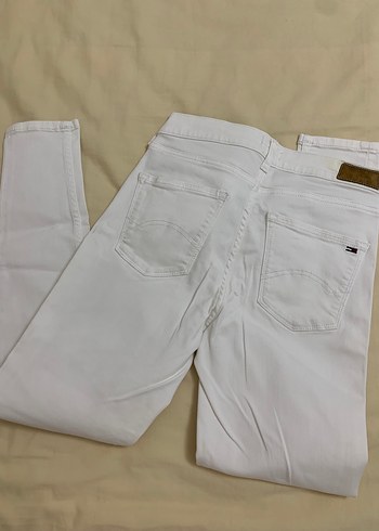 Tommy Hilfiger Beyaz Midi Kadın Kot Pantolon