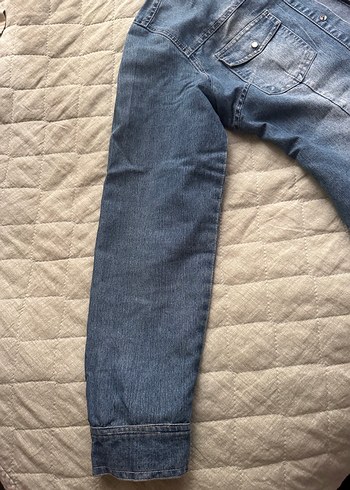 m Beden soluk yıkama efektli kadın denim ceket