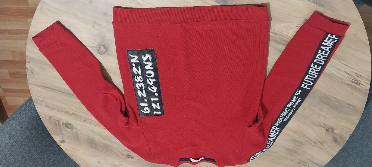 Koyu Kırmızı Fermuarlı Erkek Sweatshirt - Görsel 3