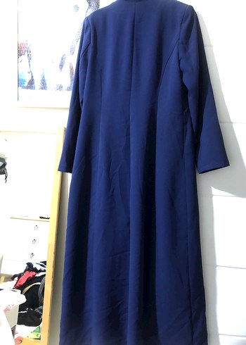 Mavi Fermuarlı Kadın Ferace - Görsel 5