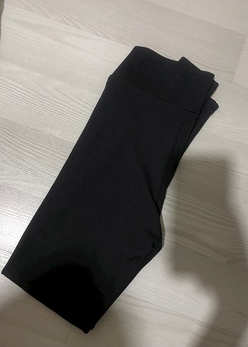 Gri antrasit  fitilli Elastik Kadın Tayt - Görsel 3