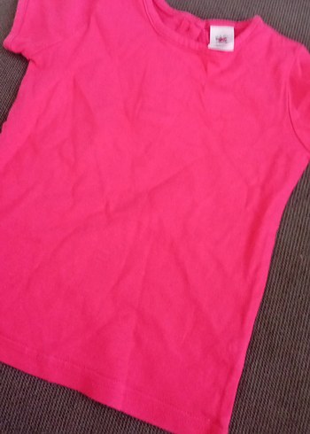 Kız Çocuk Pembe Kısa Kollu Basic Tişört