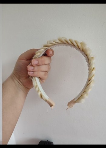 platin sarı Elastik Bohem Saç Bandı - Görsel 3